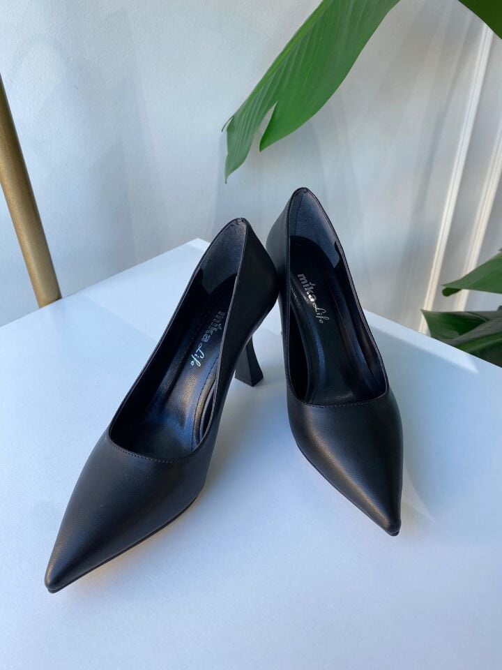 DERİ STİLETTO SİYAH