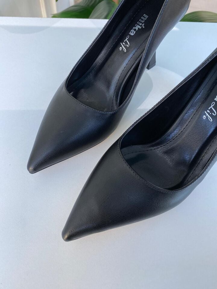 DERİ STİLETTO SİYAH