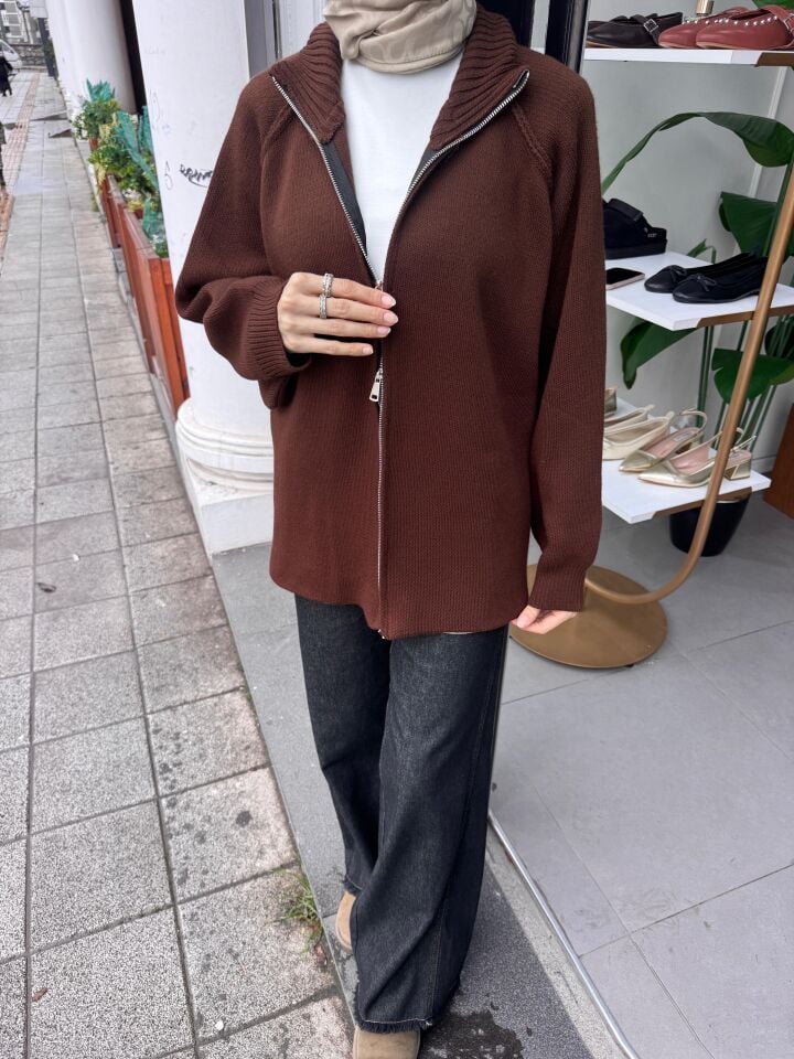 FERMUARLI CEKET KAHVERENGİ