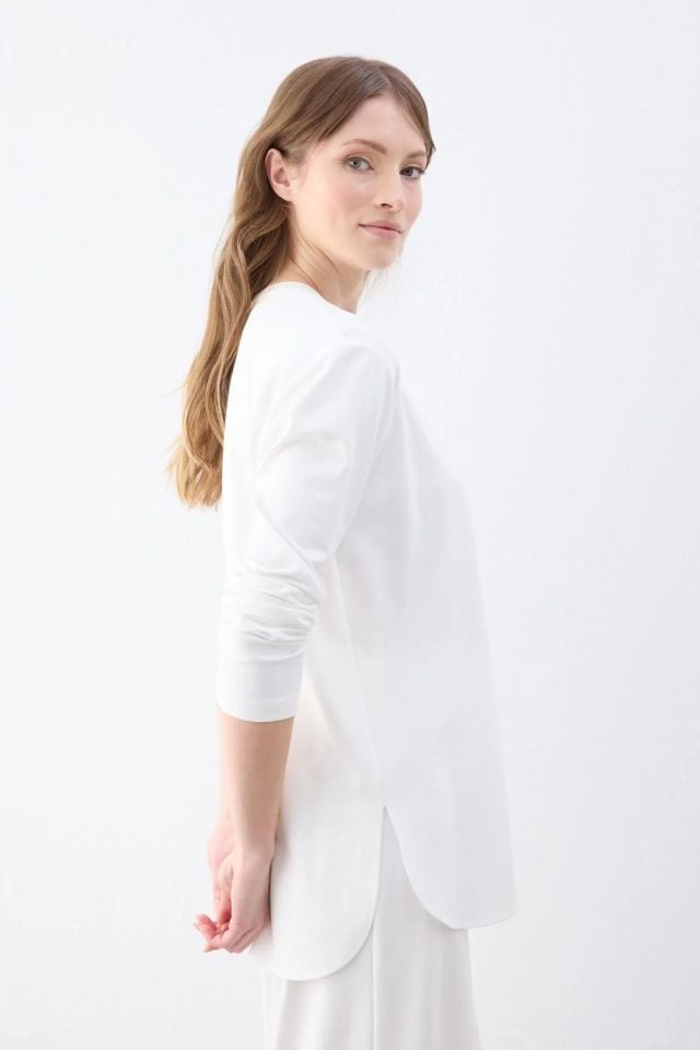 TİRİL UZUN KOLLU TİŞÖRT EKRU