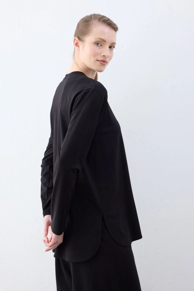 TİRİL UZUN KOLLU TİŞÖRT SİYAH