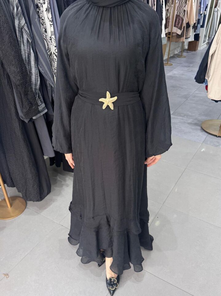 VERDEA ELBİSE SİYAH