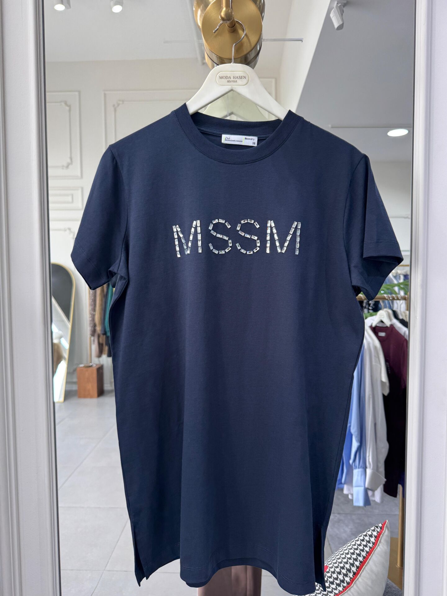 MSSM TAŞLI TİŞÖRT LACİVERT