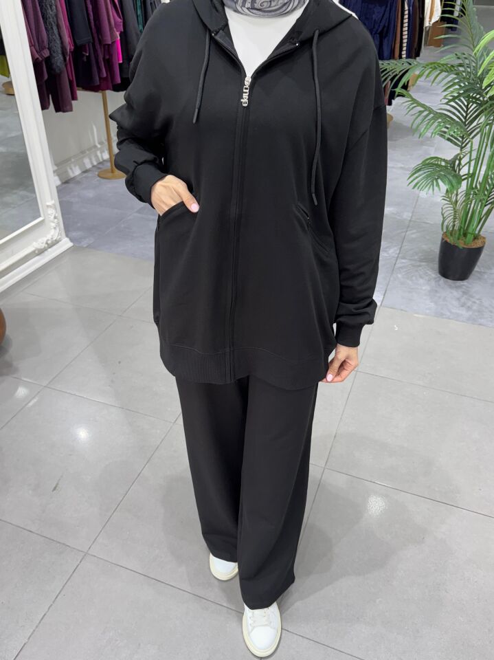 CEP DETAYLI BOL PAÇA TAKIM SİYAH