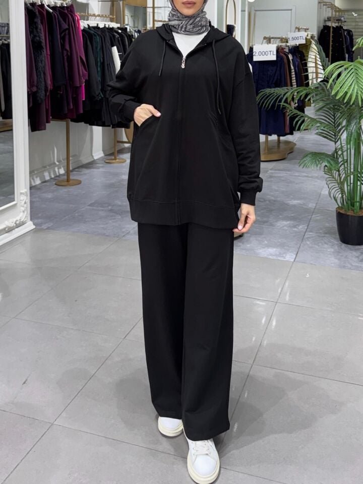 CEP DETAYLI BOL PAÇA TAKIM SİYAH