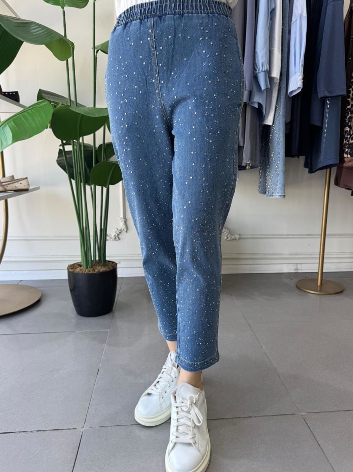 DENİM TAŞLI PANTOLON DENİM