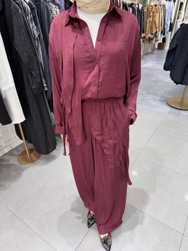 CEPLİ CUPRA PANTOLONLU TAKIM