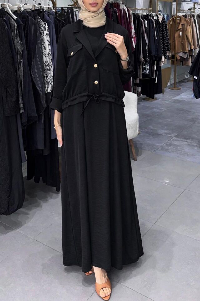 CEKET ELBİSELİ SAPPHIRE TAKIM SİYAH