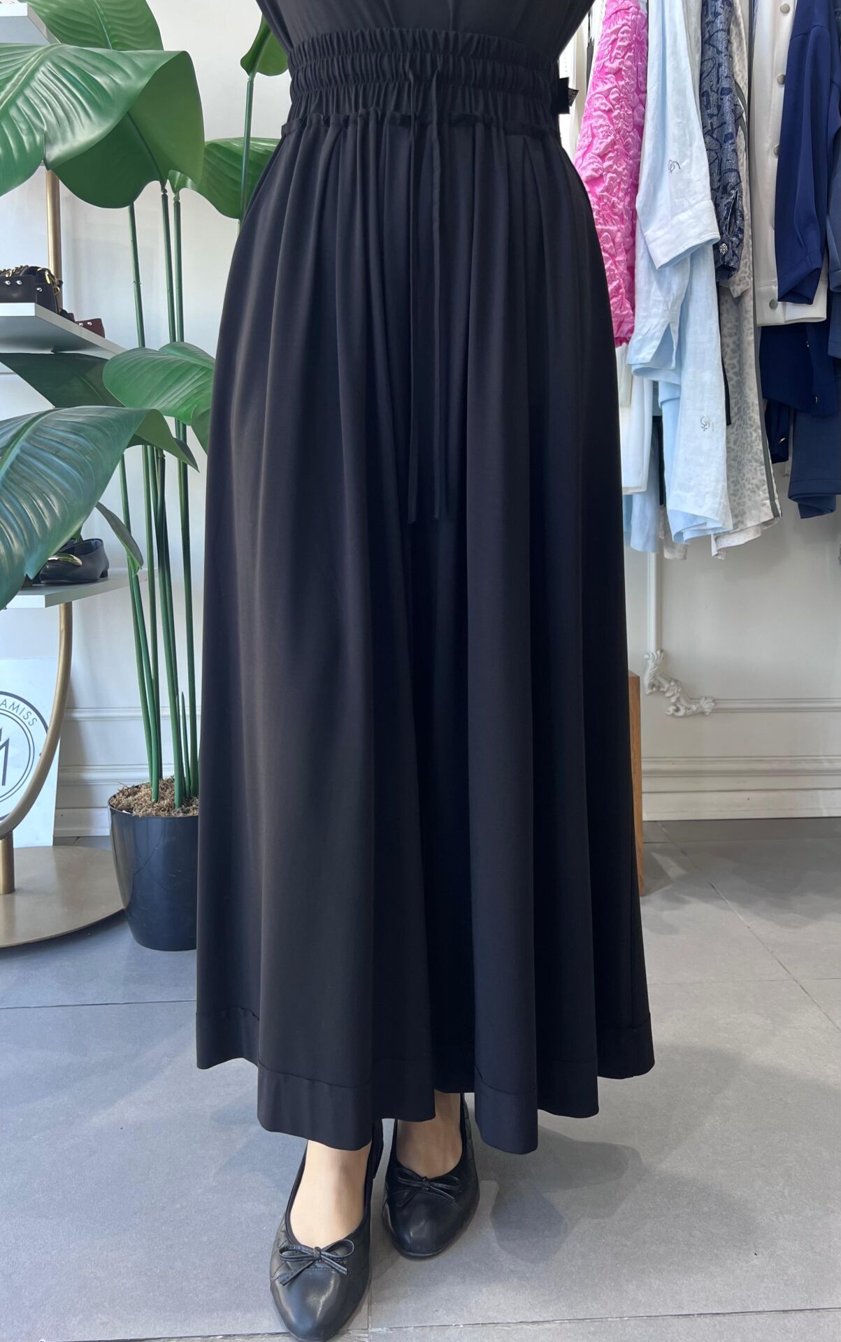 TRİL BOL PANTOLON SİYAH