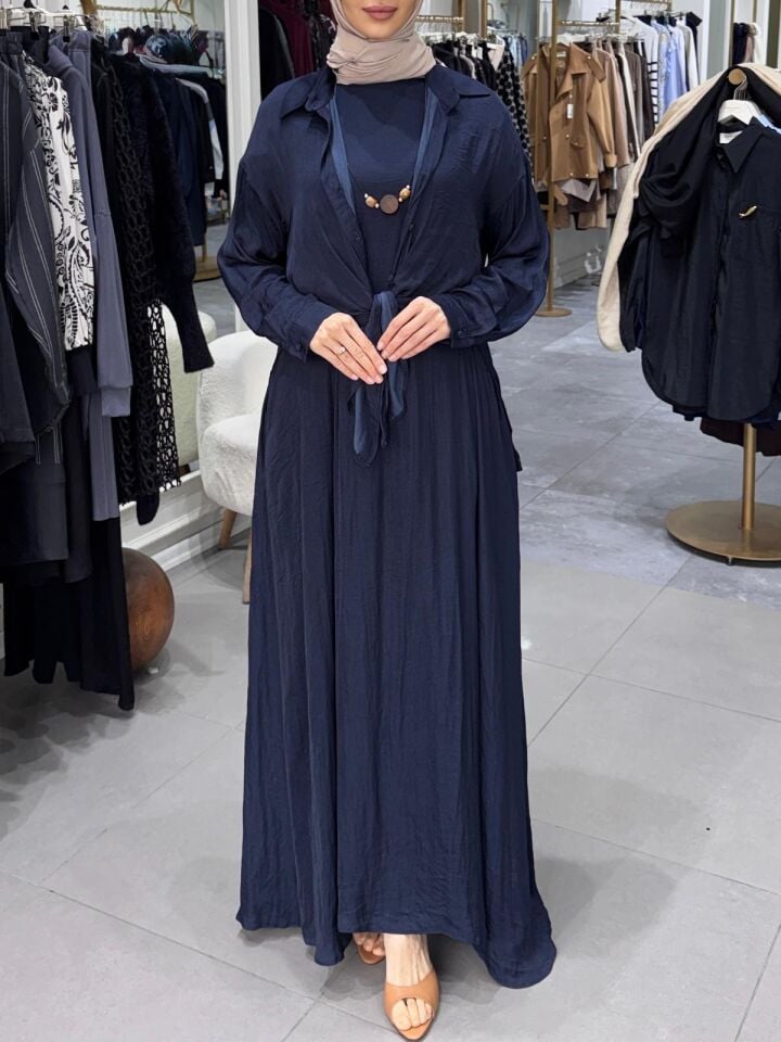 TUNİKLİ CUPRA ELBİSE