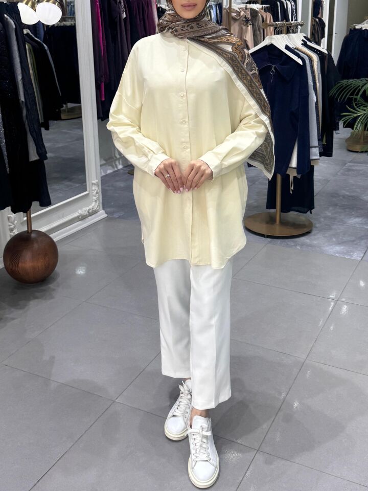 HAKİM YAKA BASİC GÖMLEK SARI