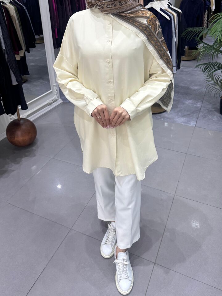 HAKİM YAKA BASİC GÖMLEK SARI