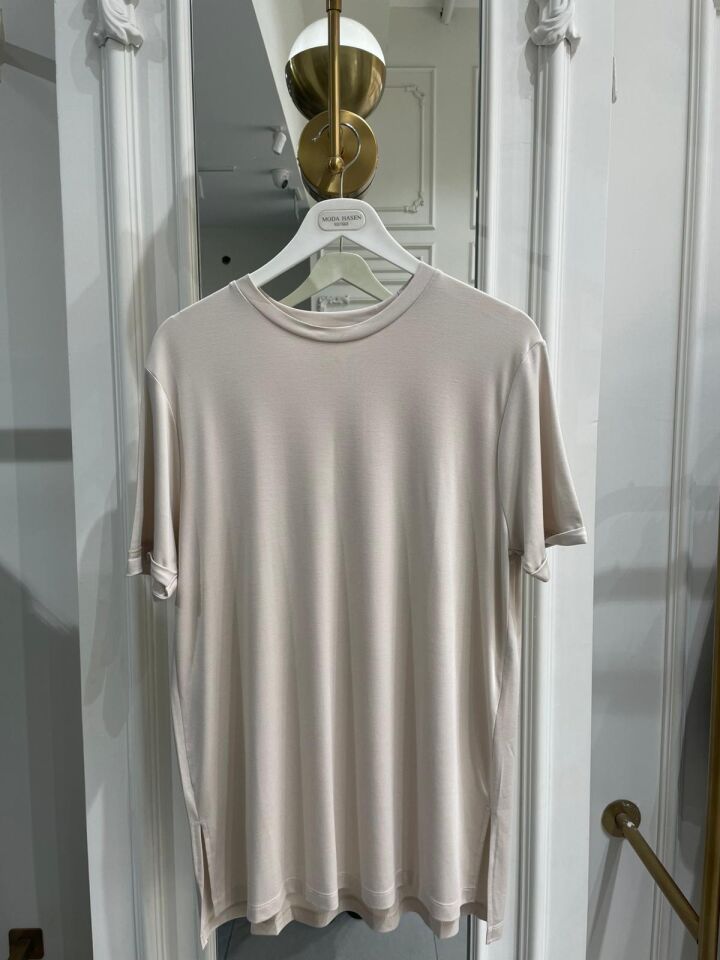 KISA KOLLU BAMBU BLUZ BEJ