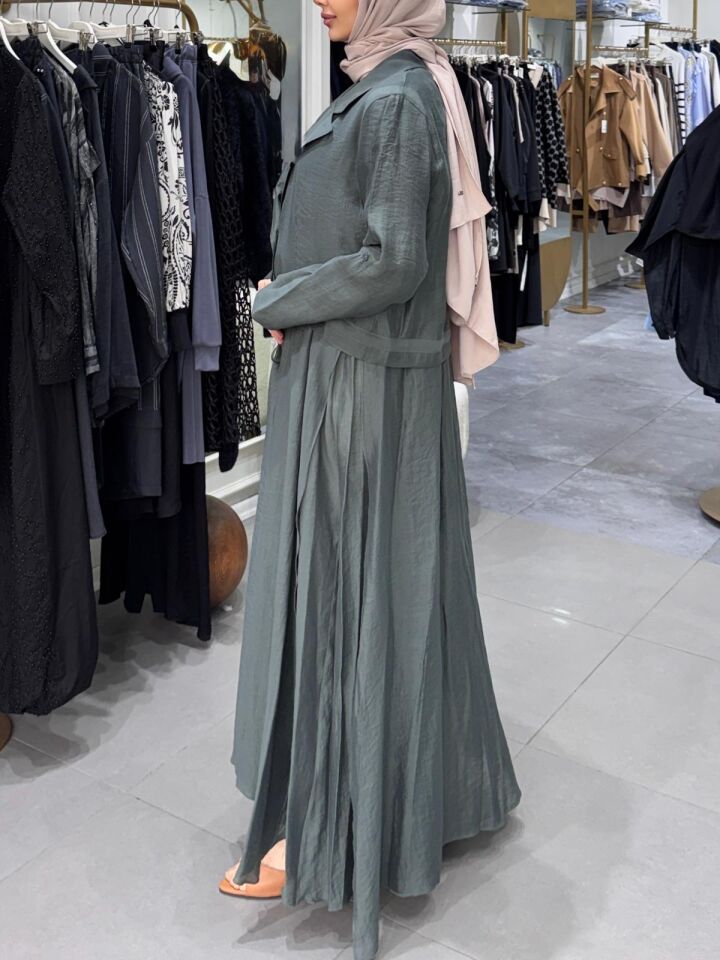 BOLEROLU KOLSUZ ELBİSE YEŞİL