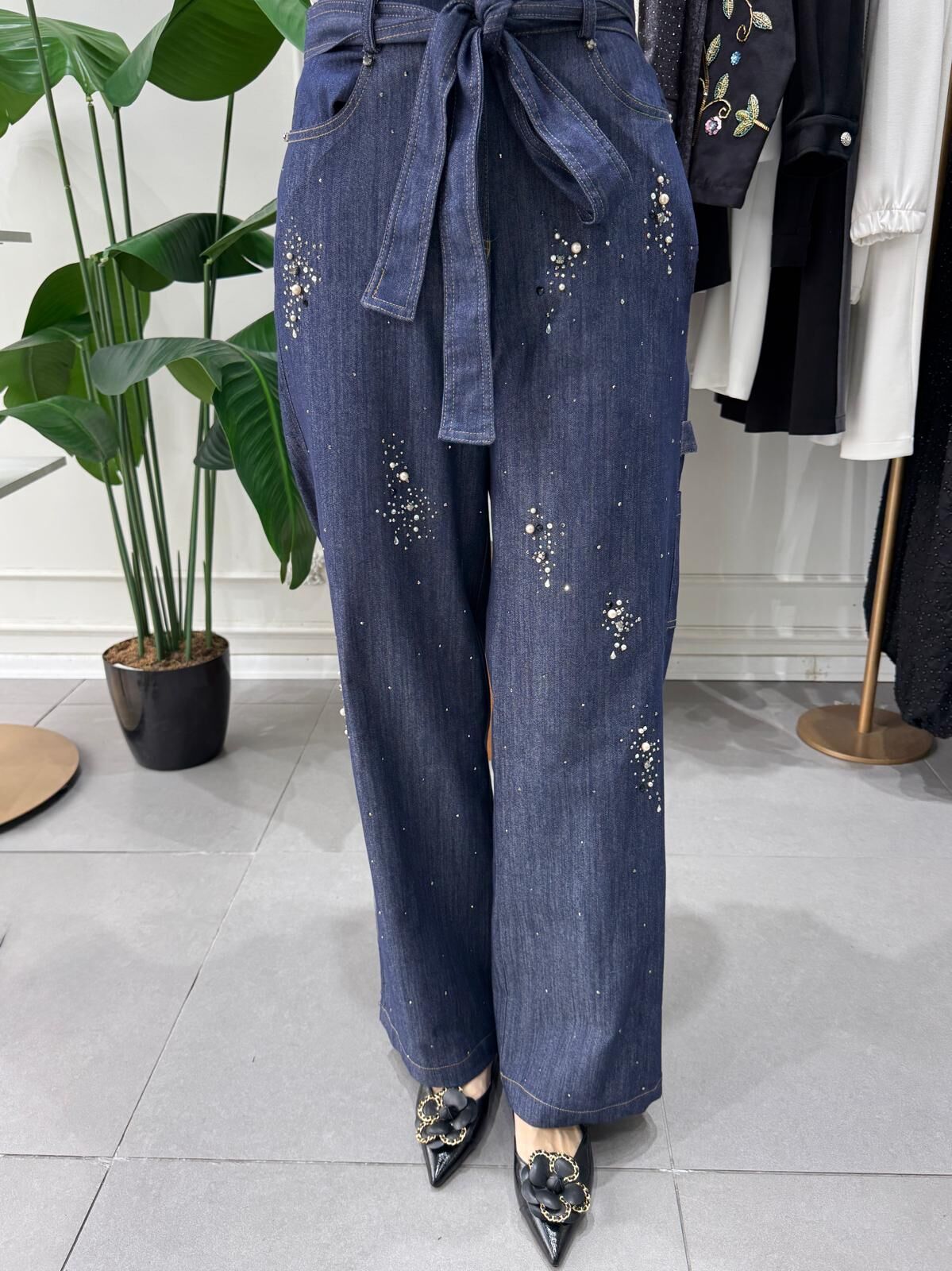 İNCİ İŞLEMELİ PANTOLON