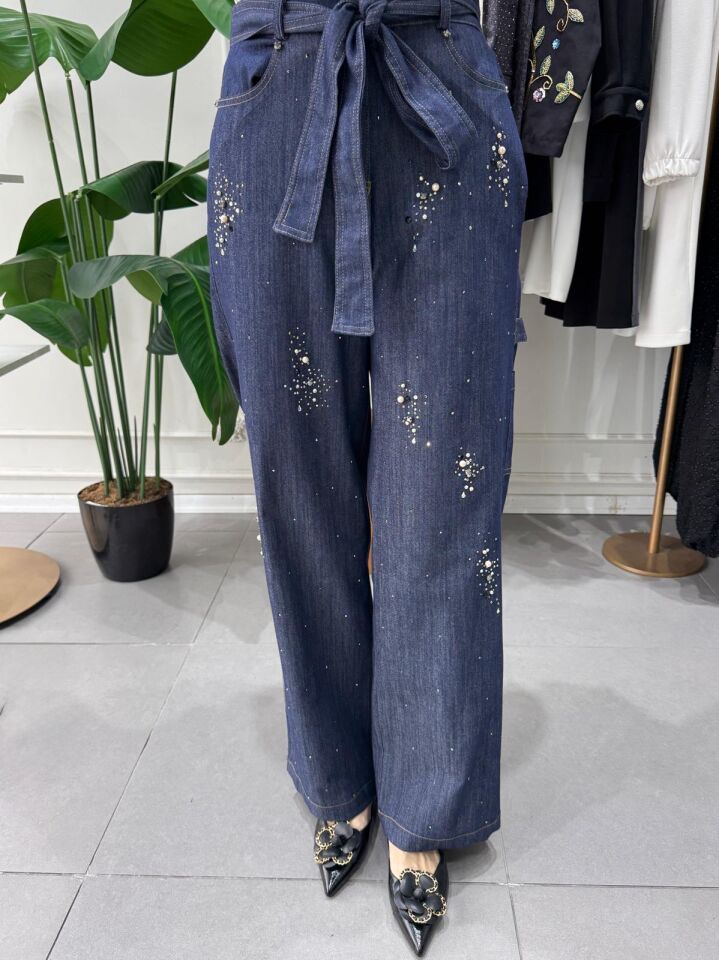 İNCİ İŞLEMELİ PANTOLON