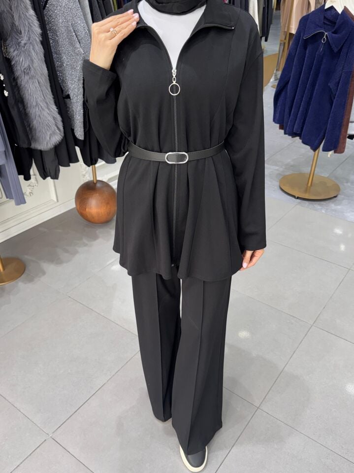 DERİ KEMER TAKIM SİYAH