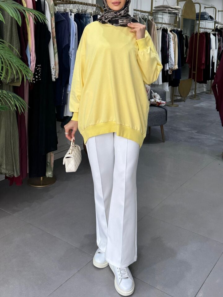 OVERSİZE SWEATSHİRT SARI