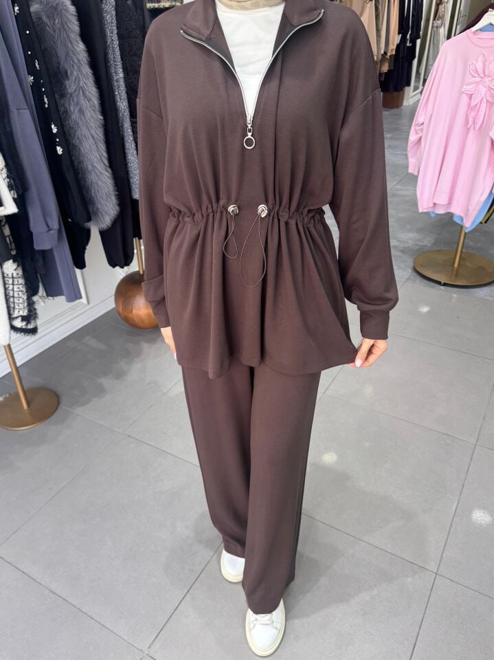 BEL KORDON DETAY TAKIM KAHVERENGİ