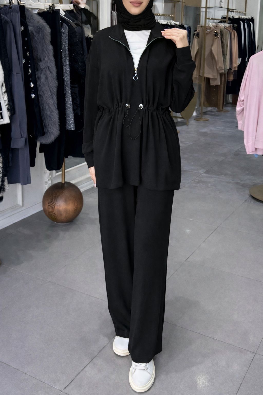 BEL KORDON DETAY TAKIM SİYAH