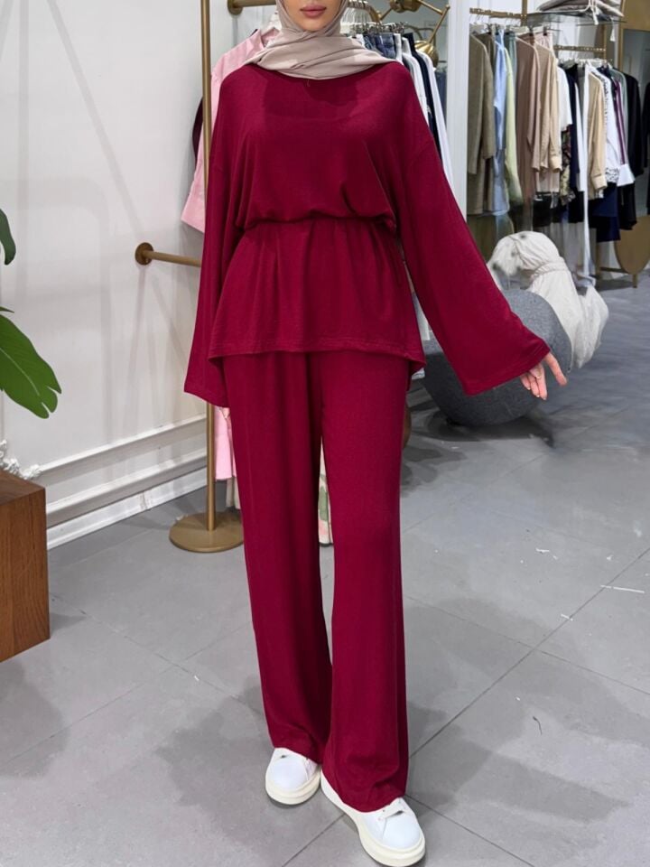 BUZY PANTOLONLU TAKIM  BORDO