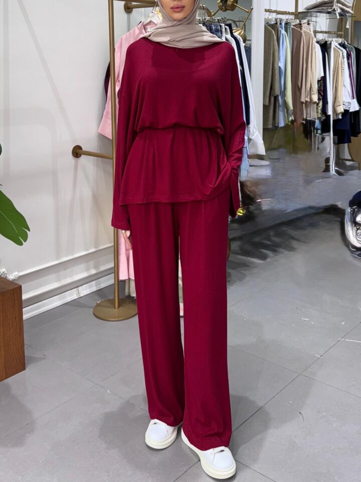 BUZY PANTOLONLU TAKIM  BORDO