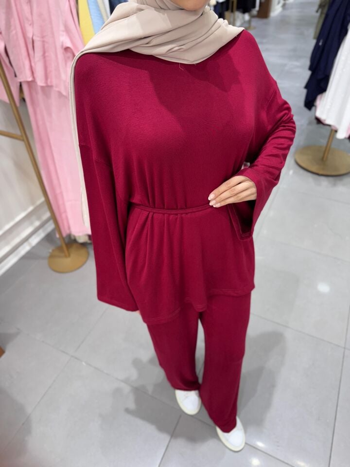 BUZY PANTOLONLU TAKIM  BORDO