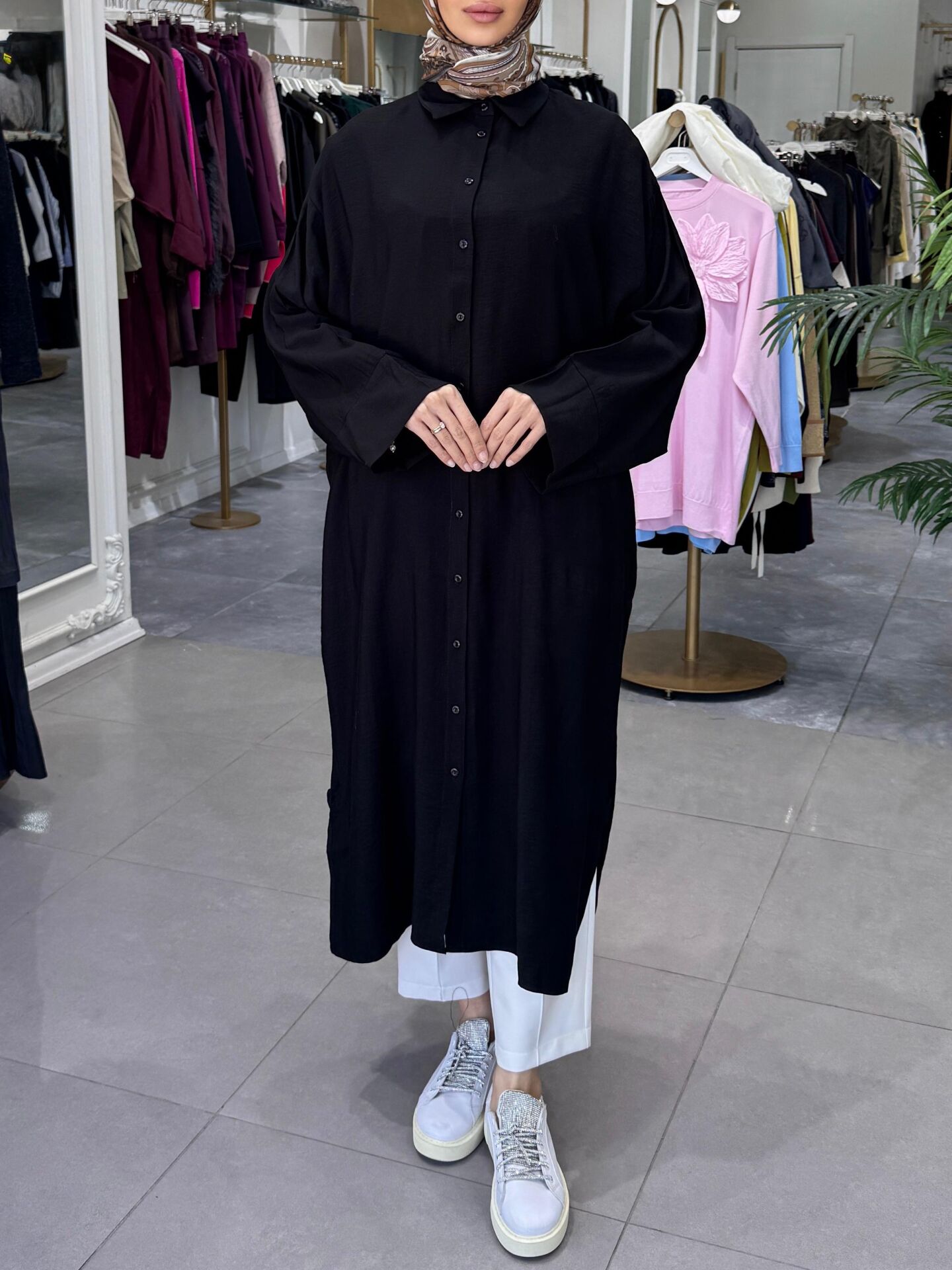 TENCEL GÖMLEK SİYAH