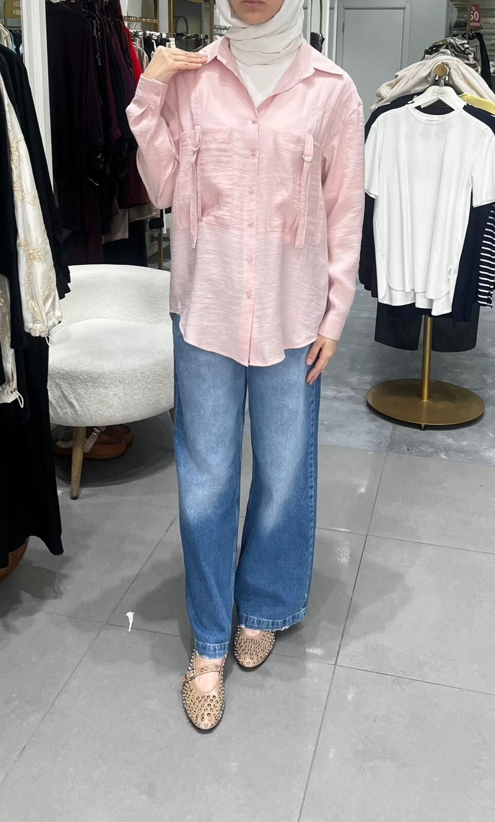 D KEMER GÖMLEK PEMBE