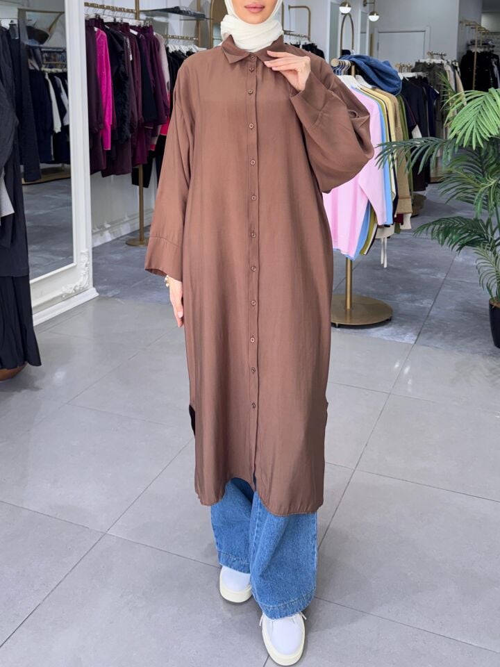 YARASA GÖMLEK KAHVERENGİ