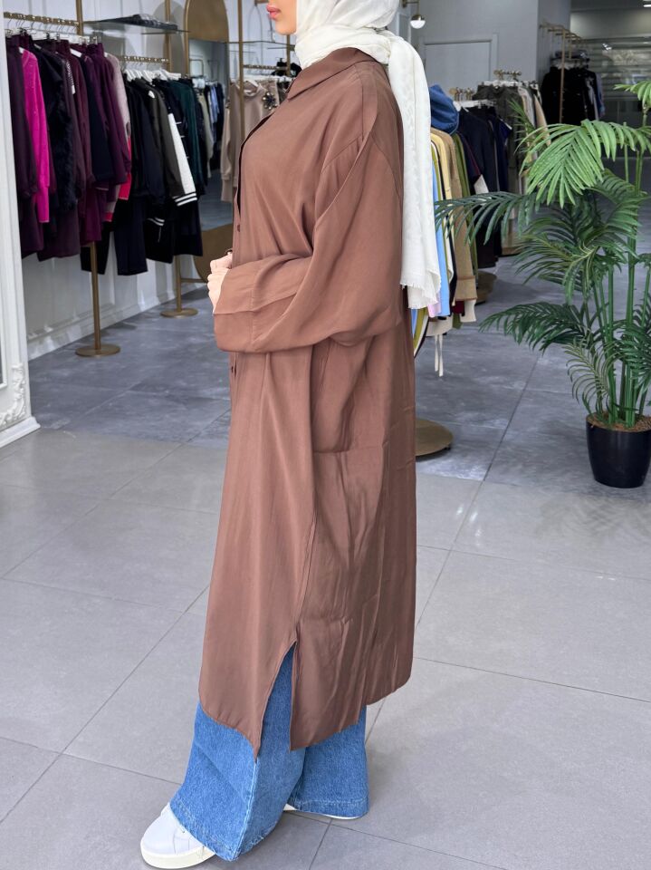 YARASA GÖMLEK KAHVERENGİ