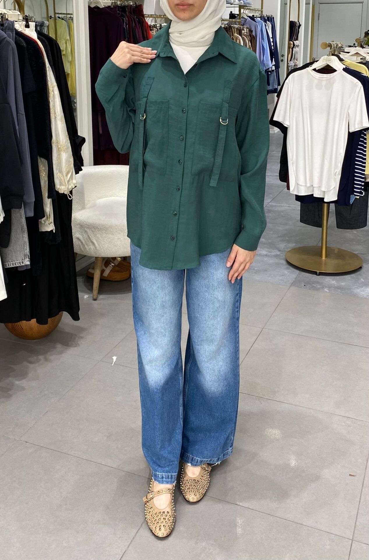 D KEMER GÖMLEK ZÜMRÜT