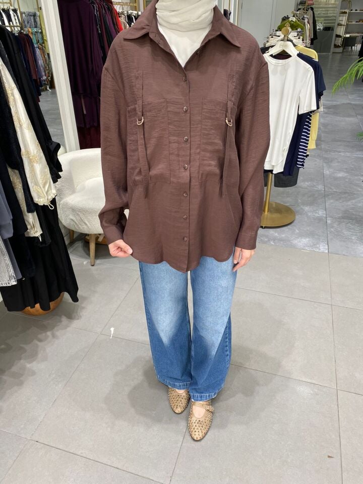 D KEMER GÖMLEK KAHVE