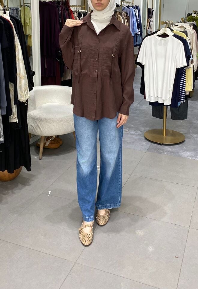 D KEMER GÖMLEK KAHVE