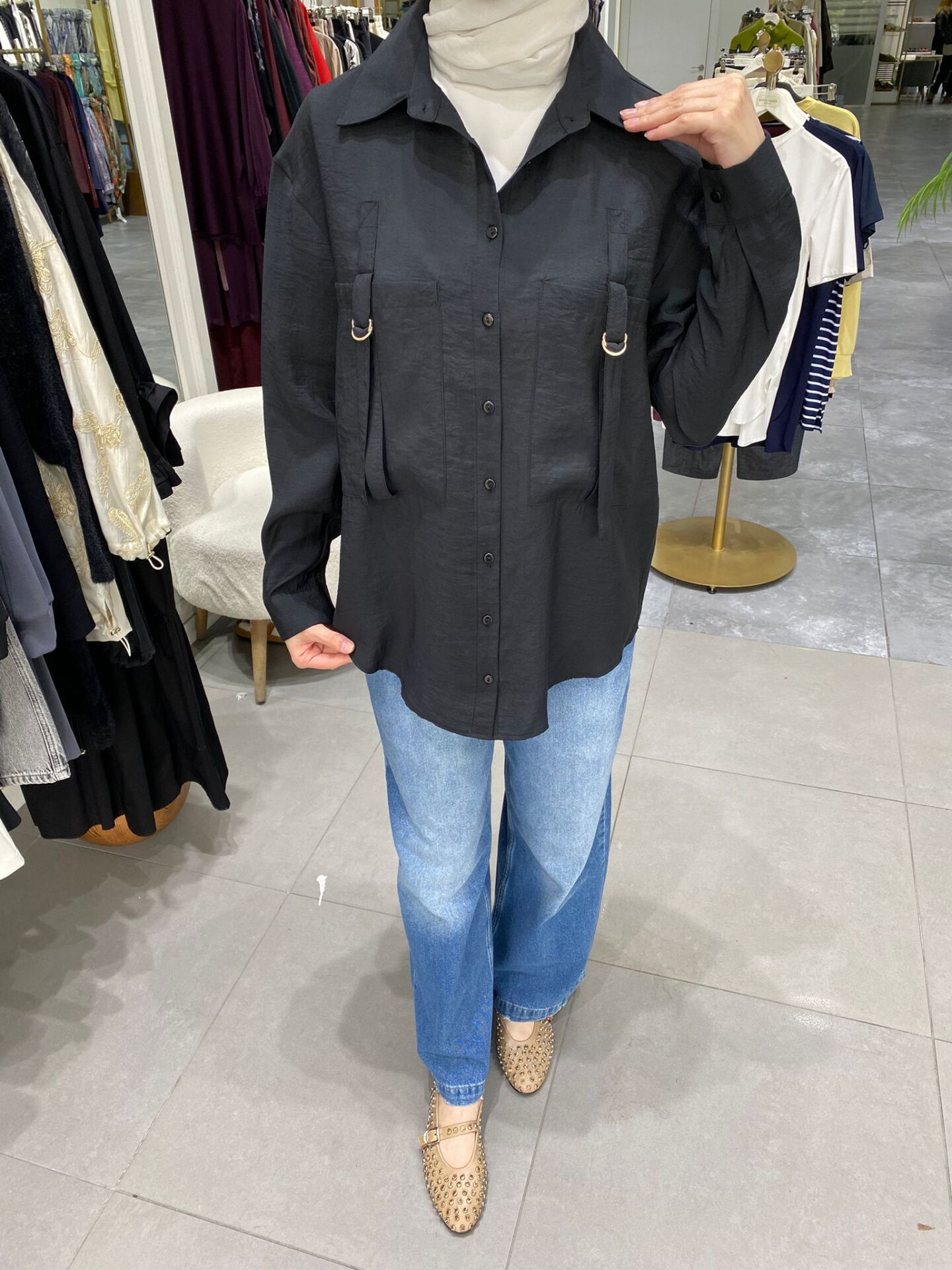 D KEMER GÖMLEK SİYAH