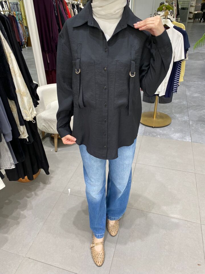 D KEMER GÖMLEK SİYAH