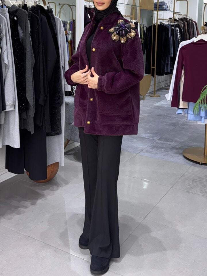 VELLE KAŞE CEKET BORDO