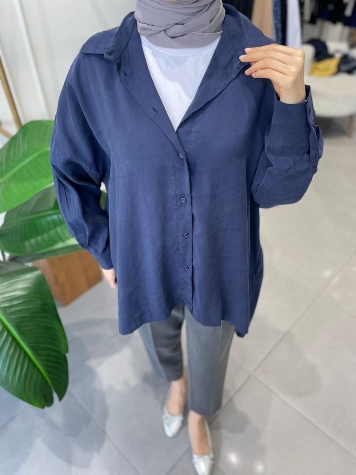 PİLELİ GÖMLEK LACİVERT