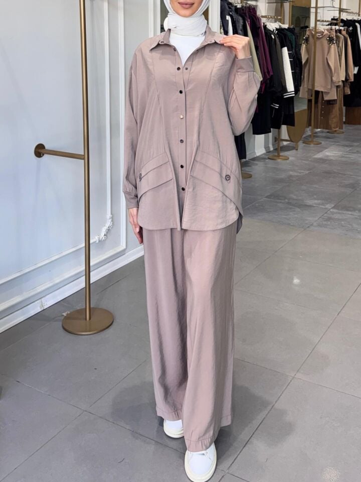 CEP İŞLEMELİ MODAL TAKIM VİZON