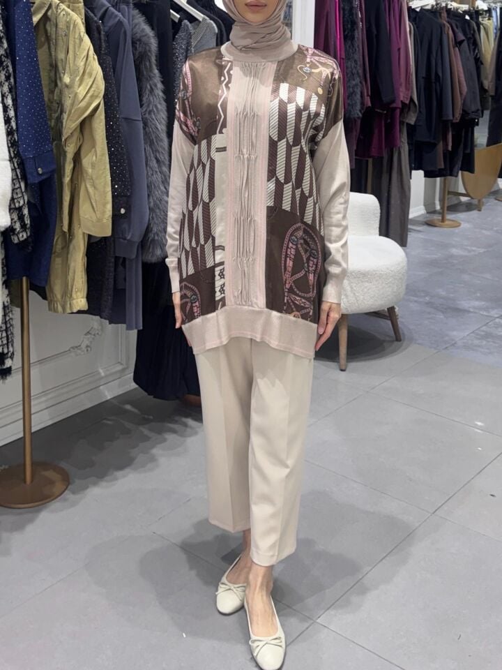 MERSERİZE ZİNCİR TUNİK PEMBE