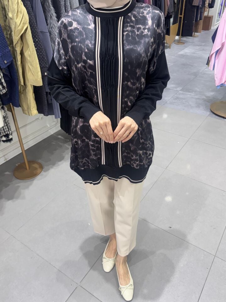 MERSERİZE ZİNCİR TUNİK LEOPAR