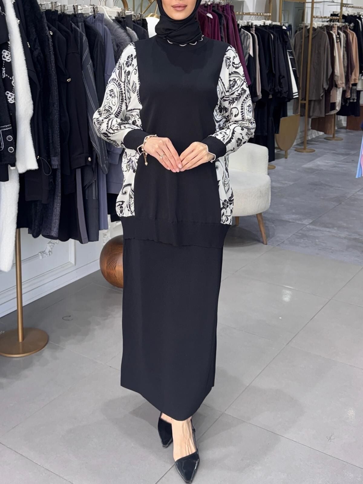 KOL SATEN MERSERİZE TUNİK