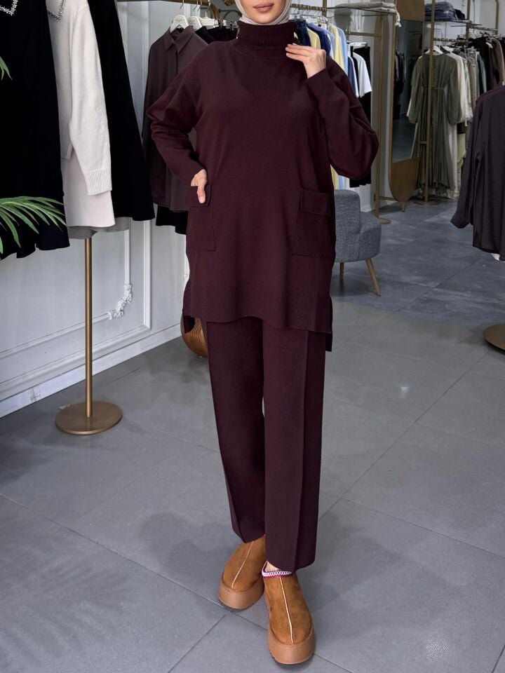 DAR TRİKO PANTOLON BORDO