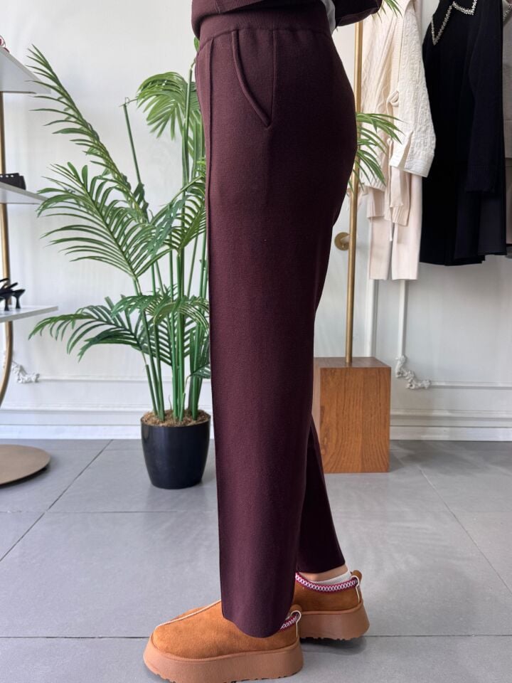 DAR TRİKO PANTOLON BORDO