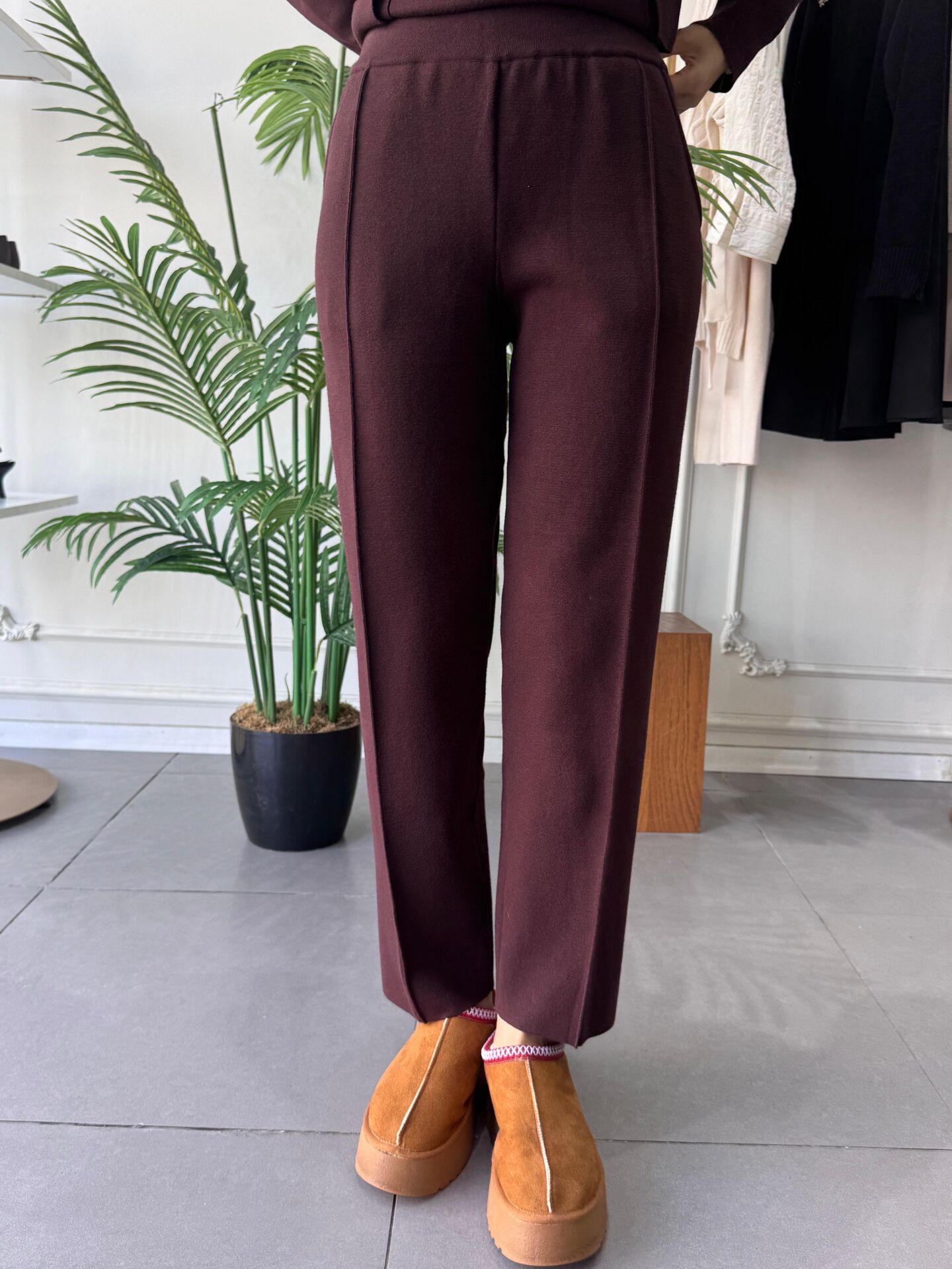 DAR TRİKO PANTOLON BORDO