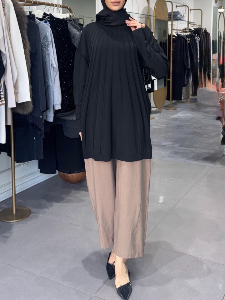 İNCE TRİKO BLUZ SİYAH