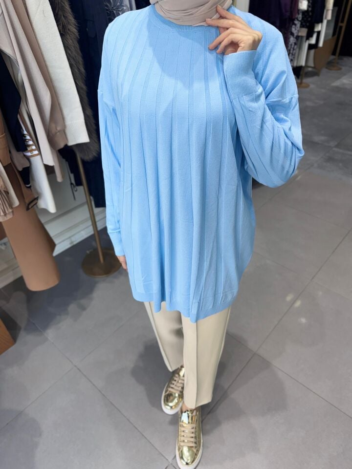 İNCE TRİKO BLUZ BEBE MAVİSİ