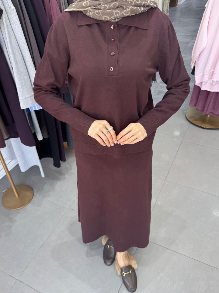 TRİKO ETEK  BORDO