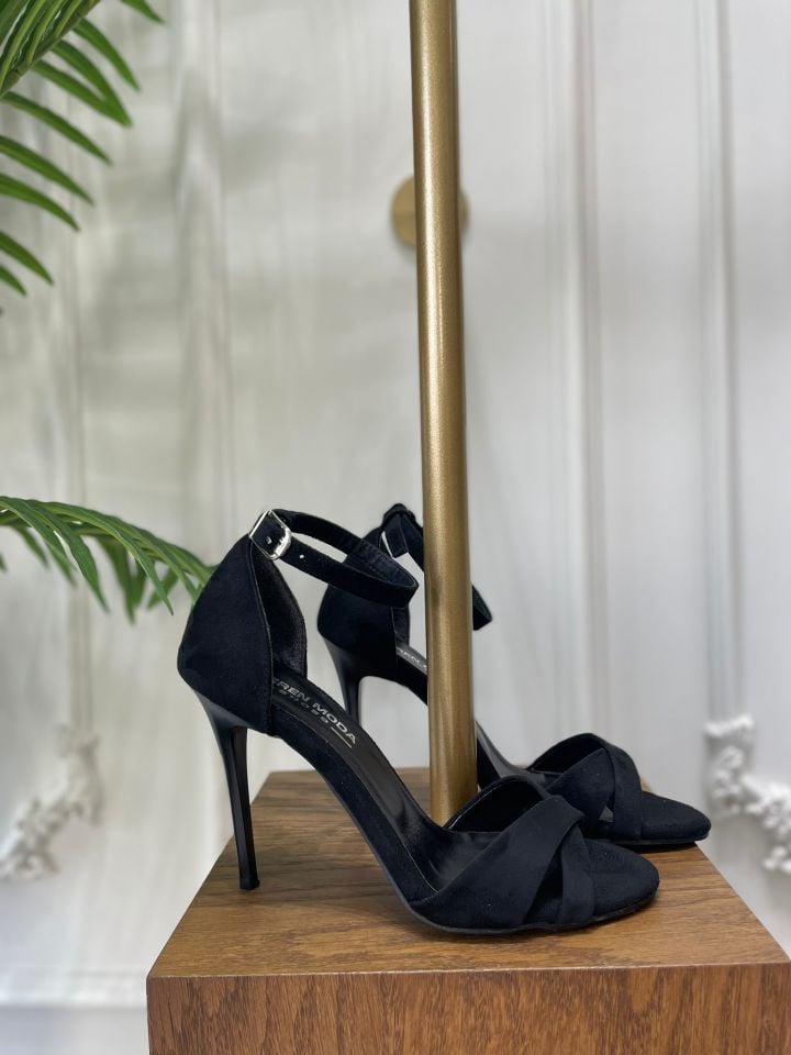 MODA HASEN DÜZ ÇAPRAZ BAĞCIKLI STİLETTO