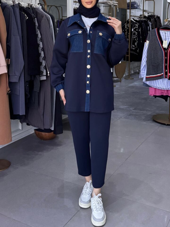 OLVERA DENİM GARNİ TAKIM EKRU